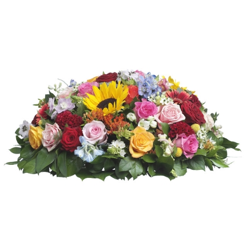 Rouwarrangement in verschillende kleuren