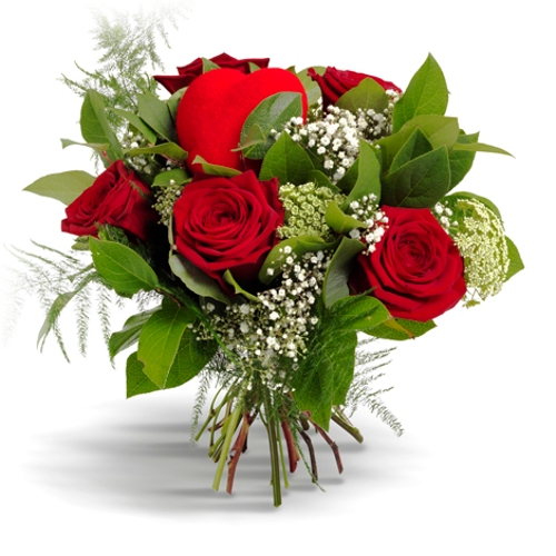 Rozen boeket met hartje
