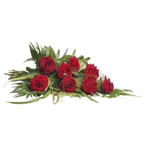 Rouwboeket rood