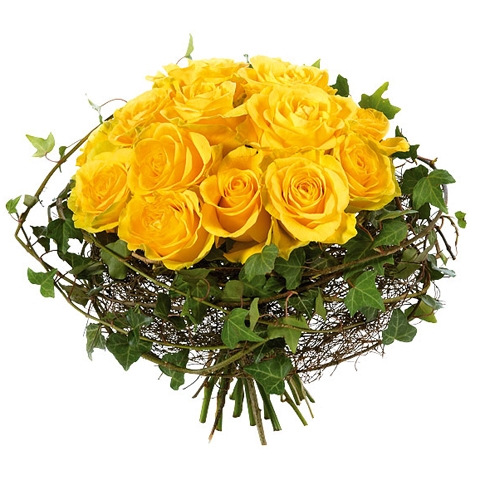 Rozen boeket geel